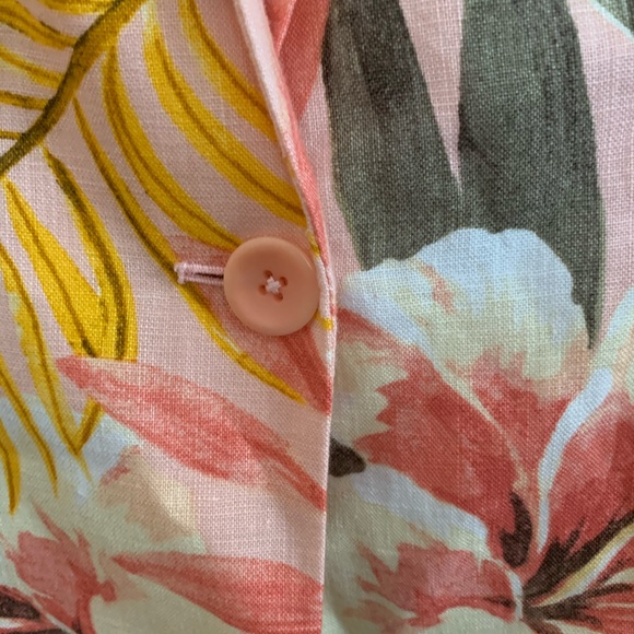 Joie Pink Tropical Print "Kishina B" Blazer - Picture 12 of 14